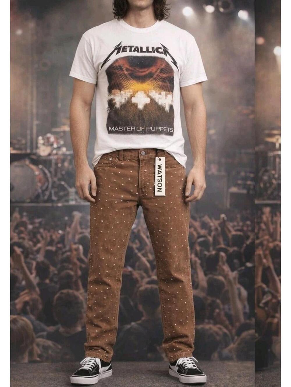 Watson Studio Brown Pearl Jeans Size 30 (028)